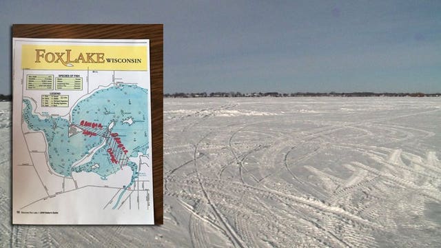 2 men treated for abrasions, exposure after truck broke through ice on Fox Lake
