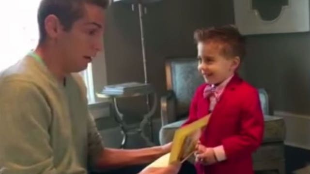 SO CUTE! Dapper four-year-old and Dad hatch a plan to ask boy's crush a big question on Valentine's Day!