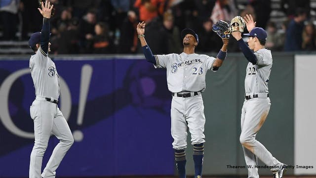 Braun's offense helps Anderson to first win in nearly month; Brewers beat Giants 3-1