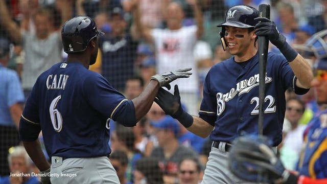 Braun hits 2 HRs, Chacin goes 7 as Brewers beat Cubs, 7-0