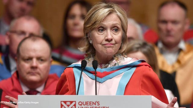 Hillary Clinton seemingly unharmed in car crash