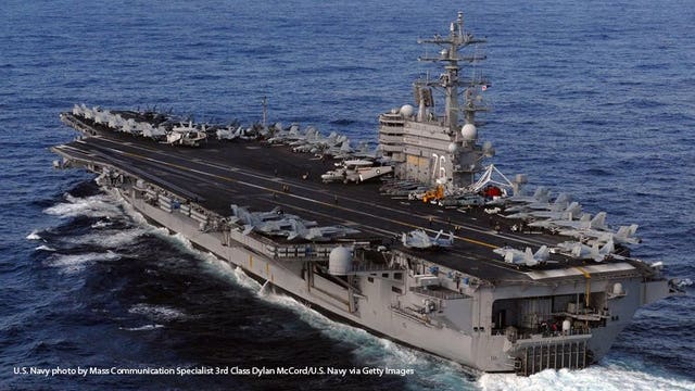 US Navy to run rare 3-carrier military exercise in western Pacific