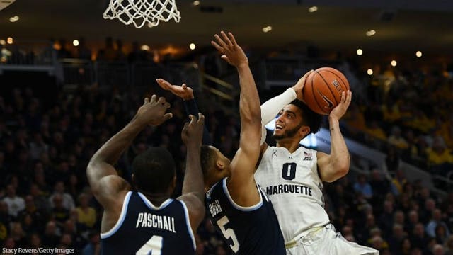 Howard has 38, No. 10 Marquette edges No. 14 Villanova 66-65