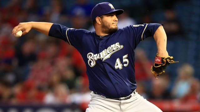 Despite 3-hit performance by Chacin, Brewers fall to Angels, 5-2