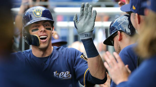 Yelich goes deep twice, Brewers beat Phillies 11-3