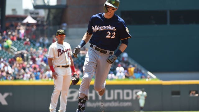 Brewers' Christian Yelich out of lineup again with back spasms