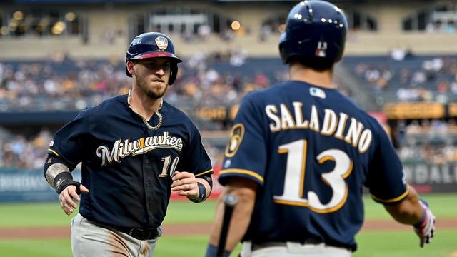 Brewers blow big lead, recover to edge Pirates 7-6 in 10