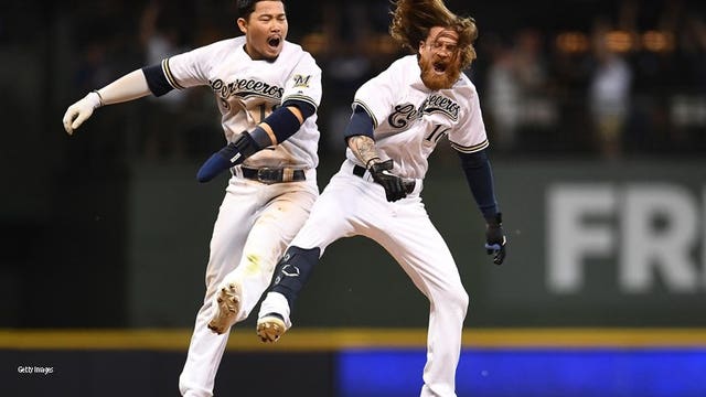 Walk-off win! Ben Gamel's RBI double in 9th lifts Brewers past Giants 5-4