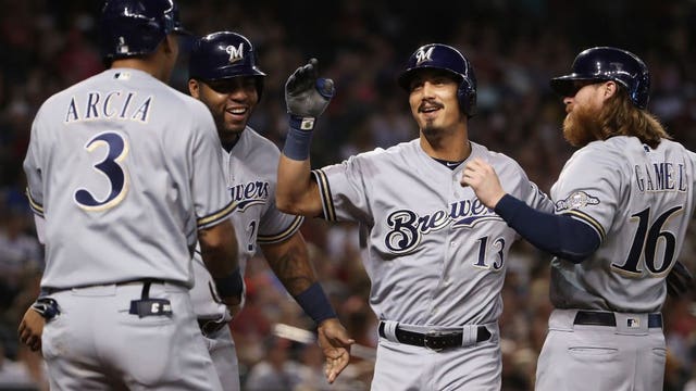Tyler Saladino hits grand slam, Brewers beat Diamondbacks 7-4