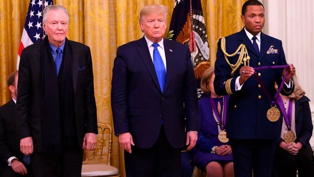 President Trump awards medals to Jon Voight, Alison Krauss and others