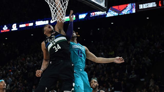 Antetokounmpo scores 30 points, Bucks beat Hornets in Paris
