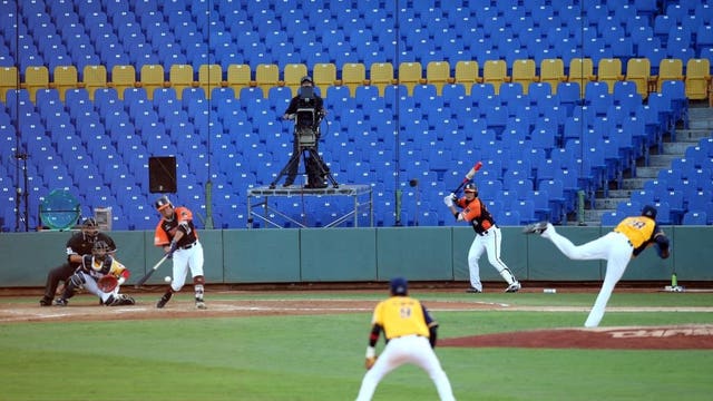 Baseball in full swing in Taiwan, even in empty stadiums