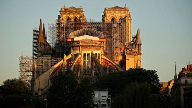 A year after blaze, Notre Dame restoration halted by coronavirus