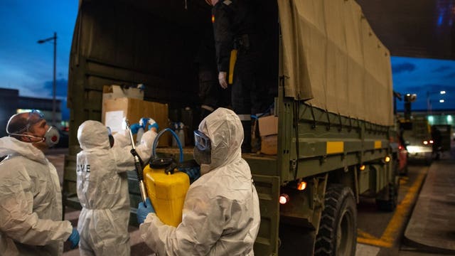 Spanish troops disinfecting nursing homes find bodies among residents