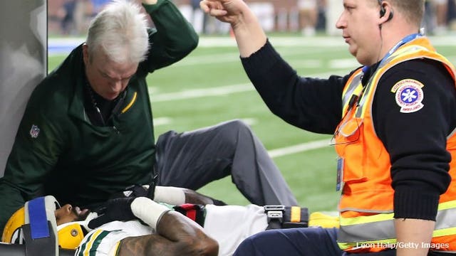 Packers' Quinten Rollins home in GB after spending night in hospital in Detroit due to neck injury
