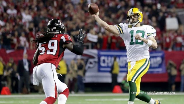 Falcons' D plans to have foot on the gas vs Packers' Rodgers