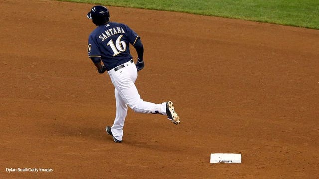 Brewers trade outfielder Domingo Santana to the Mariners, acquiring 2 Seattle players