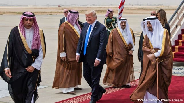 President Trump basks in lavish Saudi welcome, escaping troubles in DC