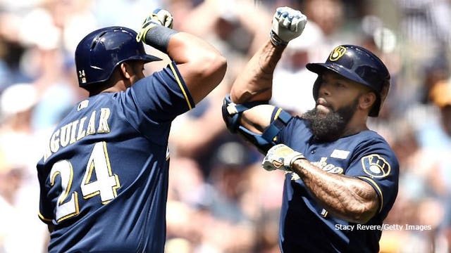 Davies sharp, Thames homers, Brewers beat Dodgers 3-0
