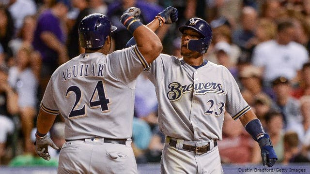 Aguilar's go-ahead HR in 9th lifts Brewers over Rockies 6-3