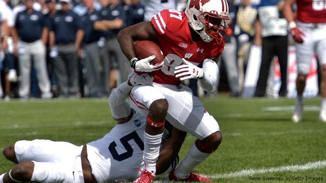 Hornibrook shines, No. 10 Wisconsin rolls 40-6 over BYU