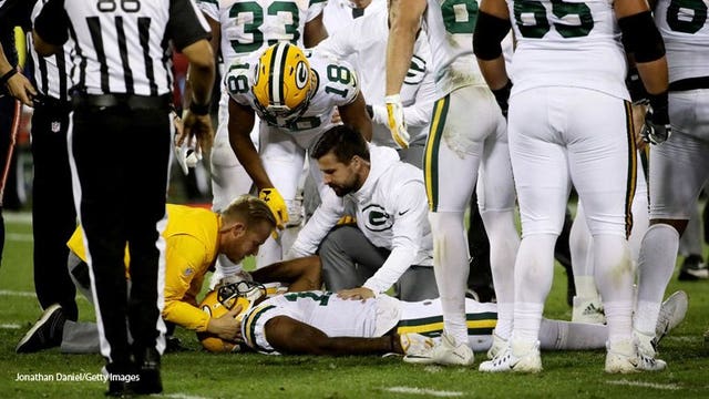 Packers' Davante Adams back at practice after helmet-to-helmet hit