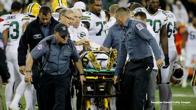 Packers WR Davante Adams says he's at home after hit