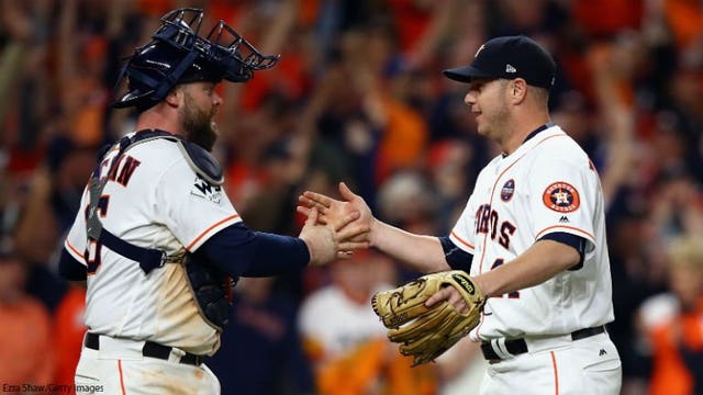 Astros get first ever Series victory at home