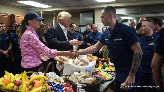 "What a job you've done:" Pres. Donald Trump praises US Coast Guard on Thanksgiving visit