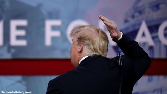 Pres. Trump says he goes to great lengths to hide his bald spot