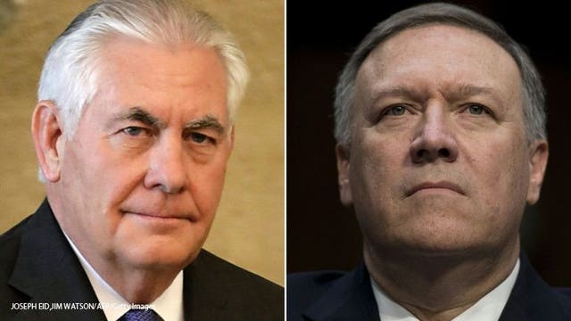 Rex Tillerson out as secretary of state, to be replaced by CIA Director Mike Pompeo