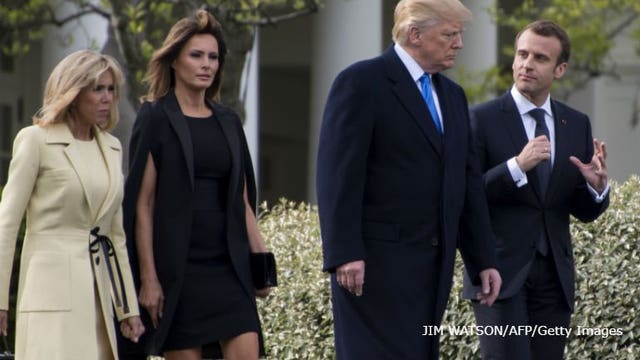 No ordinary double date: President Trump, France's Macron open visit with wives at Mount Vernon