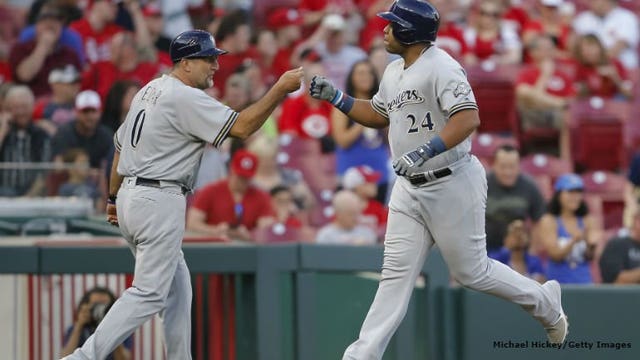 Braun snaps tie with double, Brewers beat Reds again 7-6