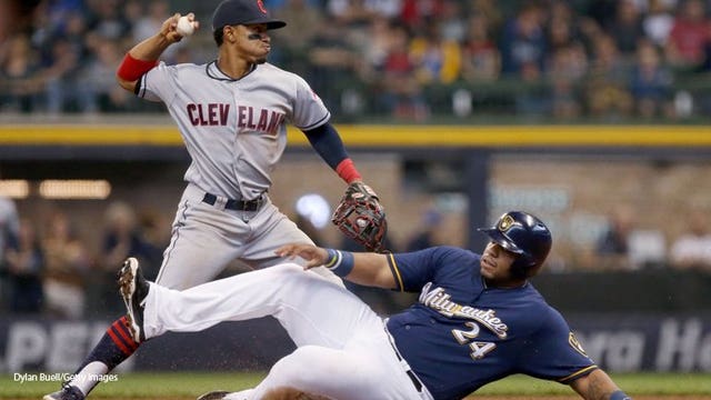 Carrasco fans 14, goes distance as Indians down Brewers 6-2