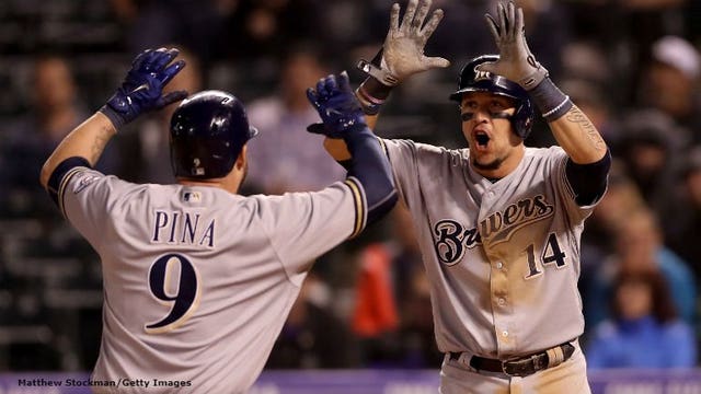 Pina hits tying HR in 9th, Brewers beat Rockies 11-10 in 10