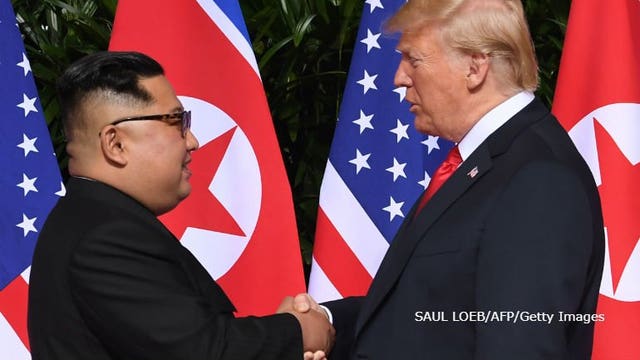 Watch: President Trump, Kim Jong Un meet, shake hands at Singapore Summit