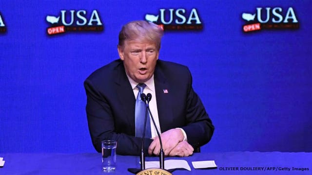 President Trump pushes tough immigration stance in Nevada appearance