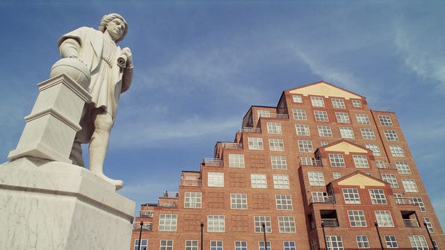 Columbus statue toppled by Baltimore protesters