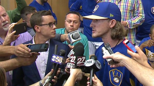 'I made mistakes:' Brewers pitcher Josh Hader speaks to media about tweets, sensitivity training