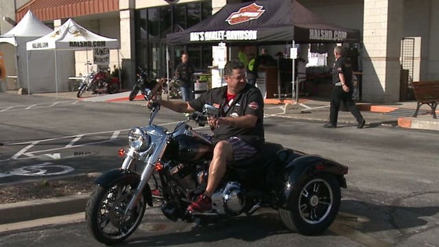 Harley riders fill Hal's Harley-Davidson in New Berlin during annual "Rally"
