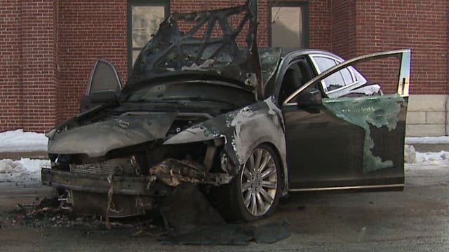 Witnesses pull driver from car after car strikes home, leading to car fire that spread to the home