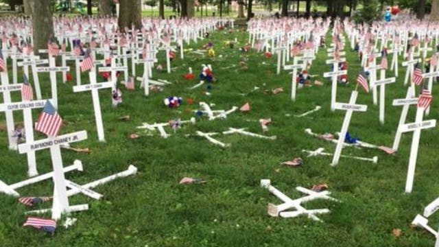 Police quickly make arrest after hundreds of crosses damaged ahead of Memorial Day ceremony