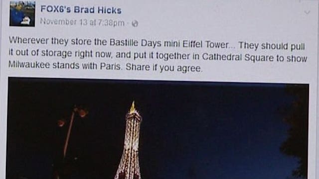 "Symbol of unity and solidarity:" Thanks to effort from FOX6, Eiffel Tower to be erected in Milwaukee