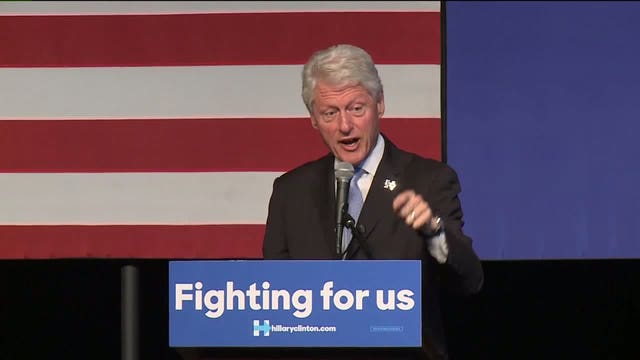 Bill Clinton: "Hillary is the candidate with the ideas to help the largest amount of people"