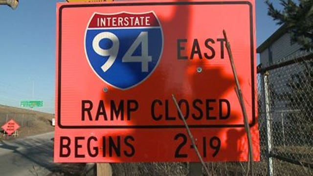 Construction projects affecting Airport Spur and I-94 near Miller Park