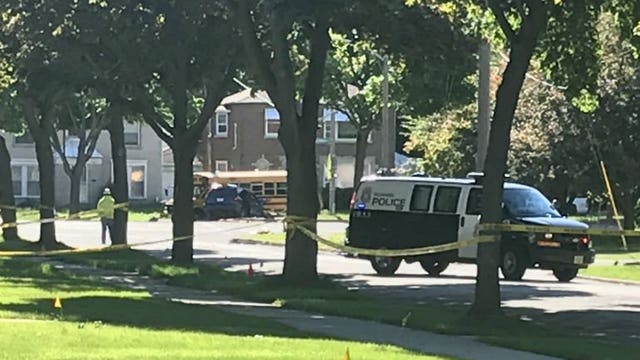 Police: School bus involved in crash near Sherman and Ruby; driver hurt