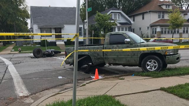 Milwaukee police investigate fatal collision between pickup truck, motorcycle