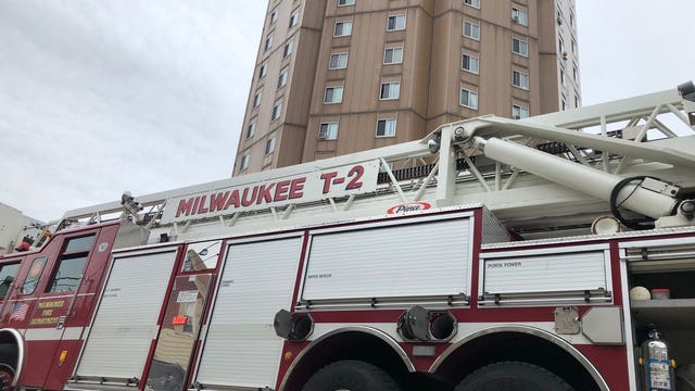 MFD: Fire in tower near Arlington and Brady contained to 1 apartment, 1 hurt