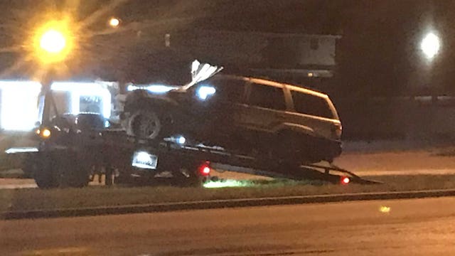 Police: Drunk driver crashes into pole, catches fire near 27th and Edgerton