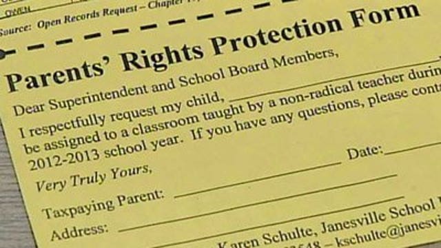 Fliers seeking "non-radical teachers" in Janesville creating controversy